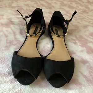 Forever 21 Studded Ankle Strap Dorsay Flats